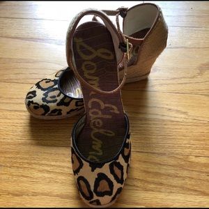 Sam Edelman Harmony cheetah wedge espadrilles